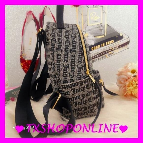 ❣️❣️{Juicy Couture} 🎒🎒 Rosie Mini Backpack Black NWT - Picture 4 of 5